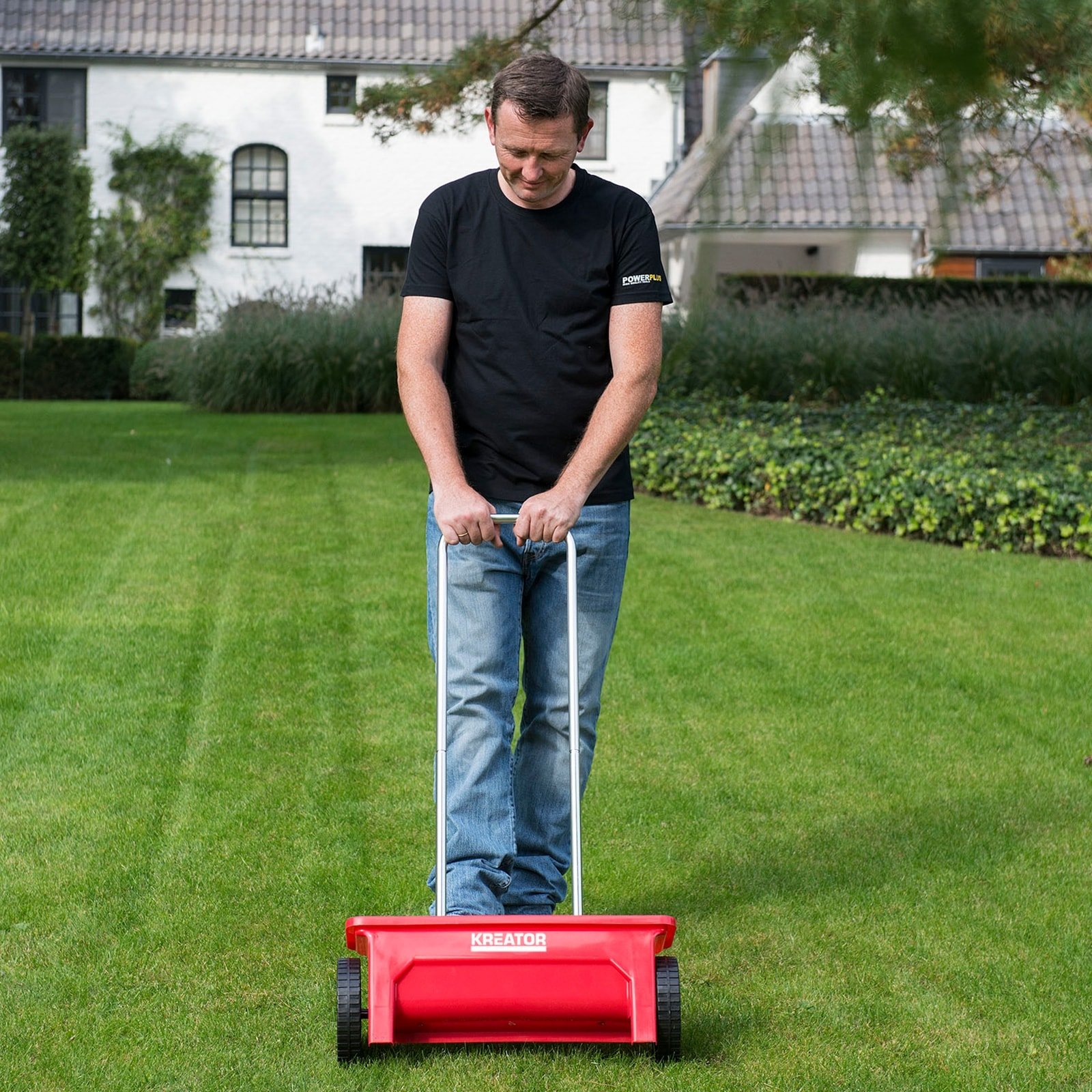 KREATOR KRTGR9001 - Carrito esparcidor 450mm 12l