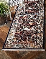 Vista 25 de Unique Loom Narenj Collection - Alfombra de área Birmingham (octágono de 5 pies 1 pulgada, azul/borgoña)