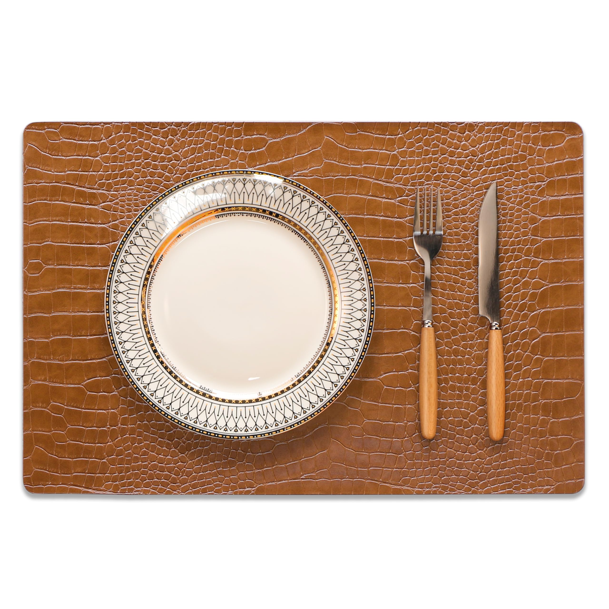 Sets de table en similicuir PU résistants aux taches et faciles à nettoyer