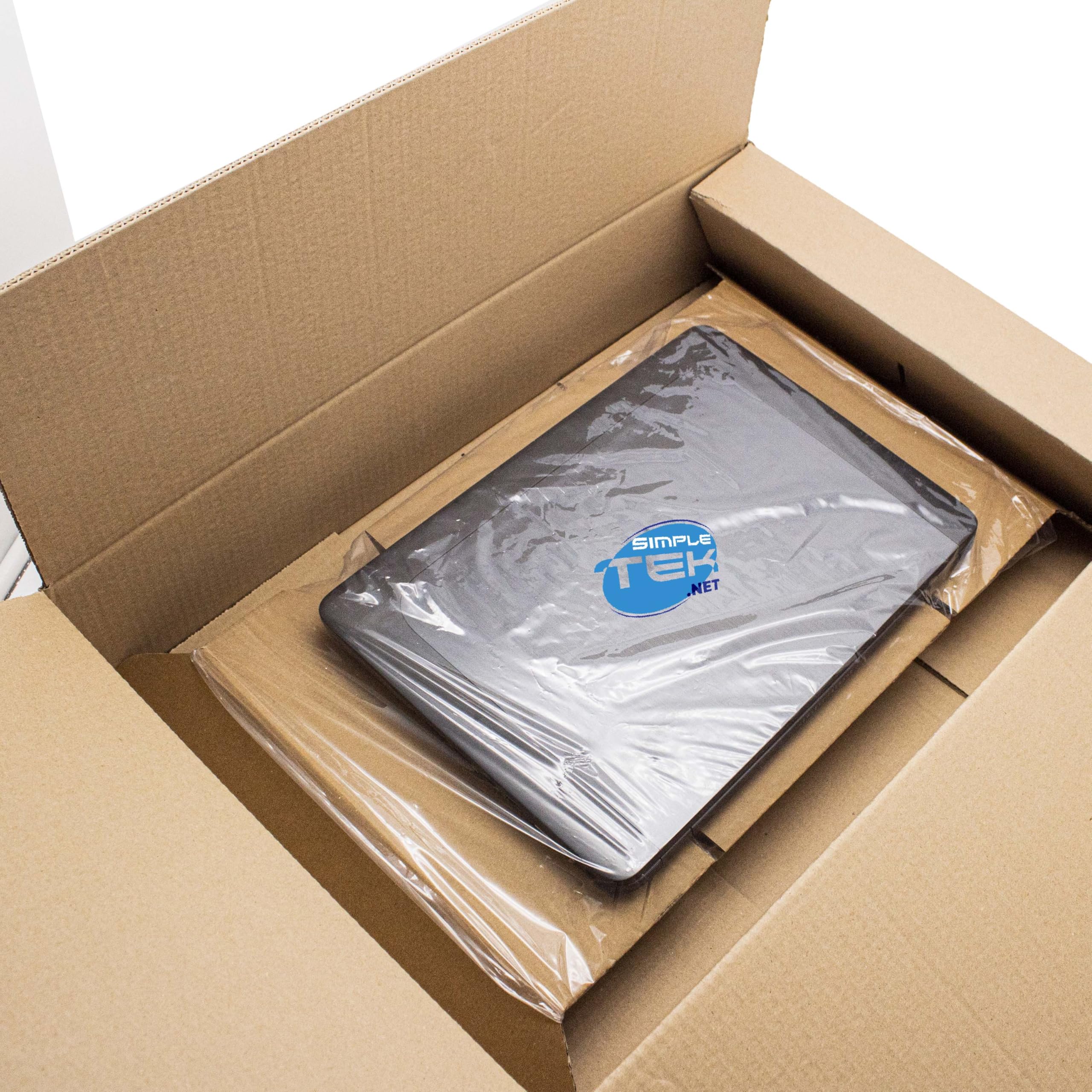 SIMPLETEK - Boîte en carton avec film intérieur pour ordinateur portable, mini PC et accessoires | Emballage de protection suspension | 57 x 37 x 13 cm