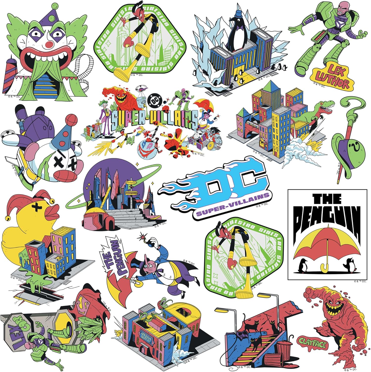 DC Comics Reimagined Villain Collection 50ct Vinyl Large Deluxe Stickers Variety Pack – Die Cut Decals for Laptop, Water Bottle, Scrapbooking, Tablet, Indoor/Outdoor - Image 4
