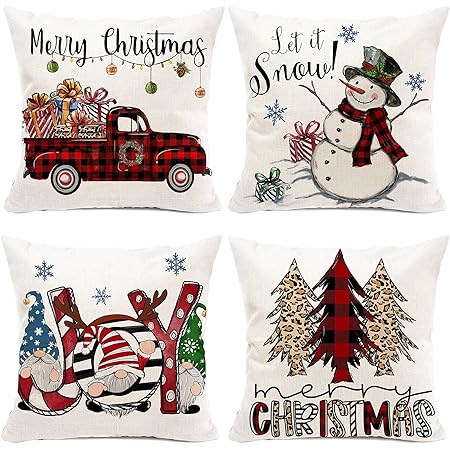 outdoor snowman pillows