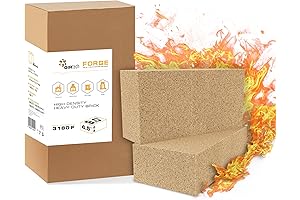 Forge High Density Heavy Duty Fire Bricks 3180F (Pack of 2)