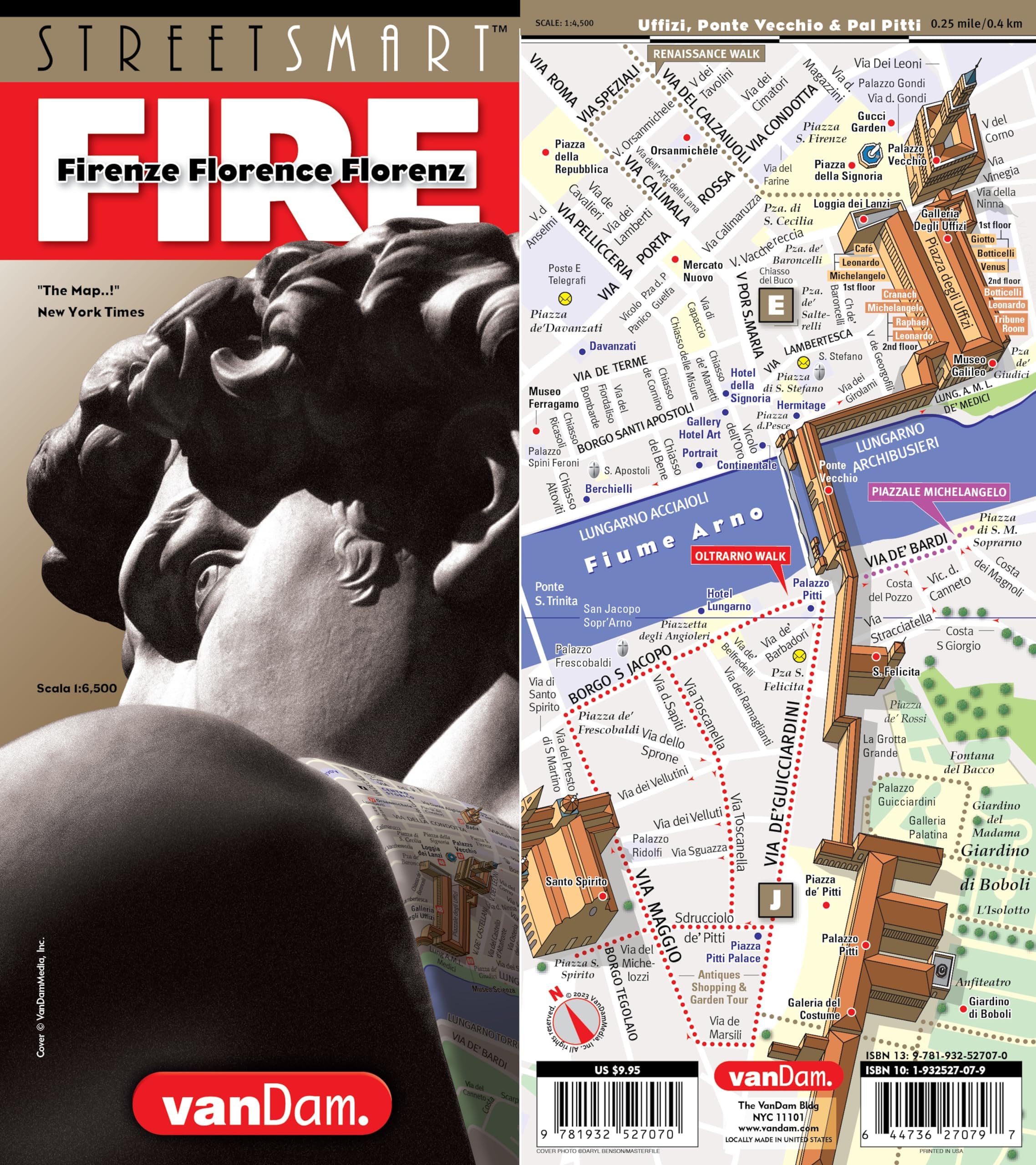 StreetSmart® Florence Map by VanDam ― Laminated pocket size Center City Street Map of Florence Italy with six distinct walking tours showing all ... Edition) Map – 2026 International Edition