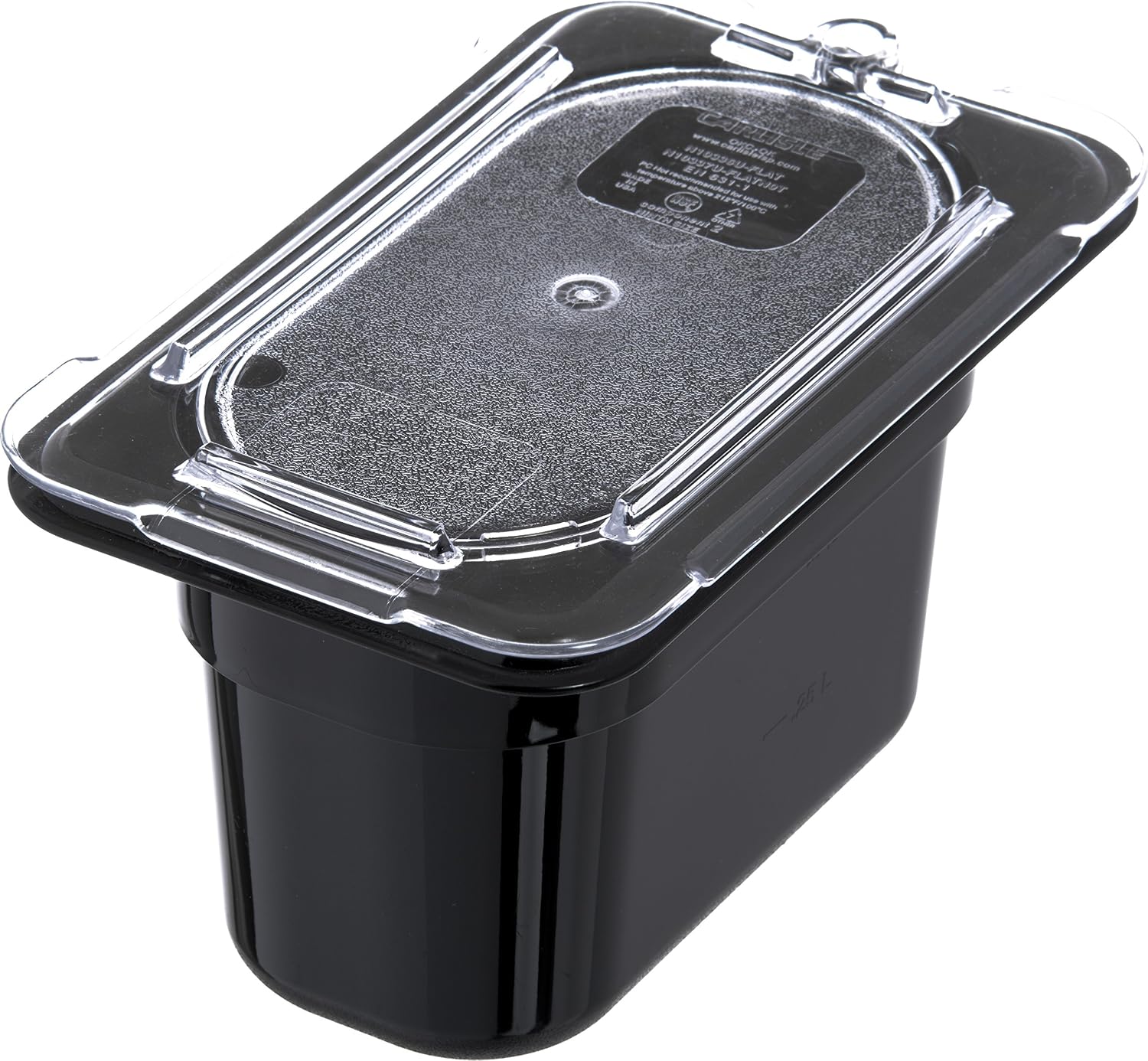 Carlisle FoodService Products StorPlus Food Storage Container 1/9 Size Food Pan for Serving and Storing Hot or Cold Food, 1 Qt, 1 Count, Black