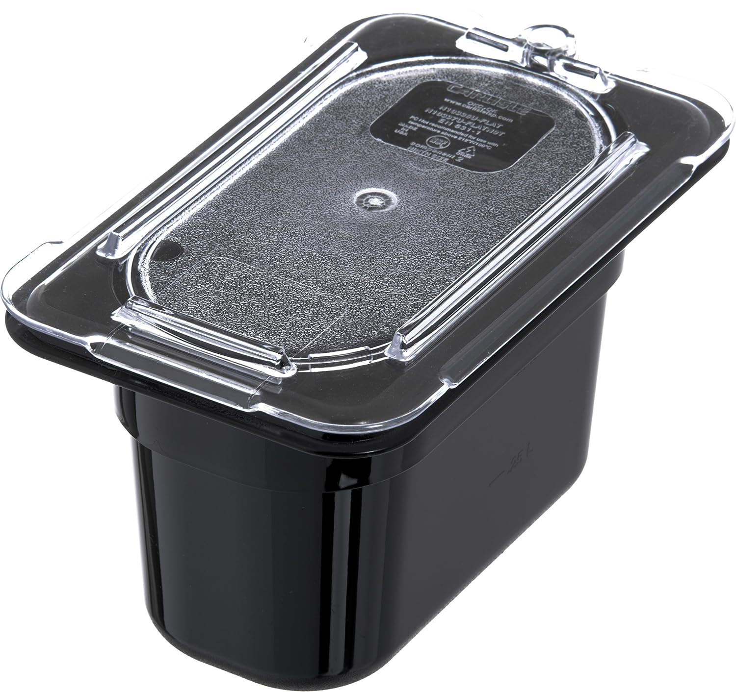 Carlisle FoodService Products 10336U07 StorPlus Ninth Size Polycarbonate Universal Flat Surface Food Pan Lid, Clear (Pack of 6)