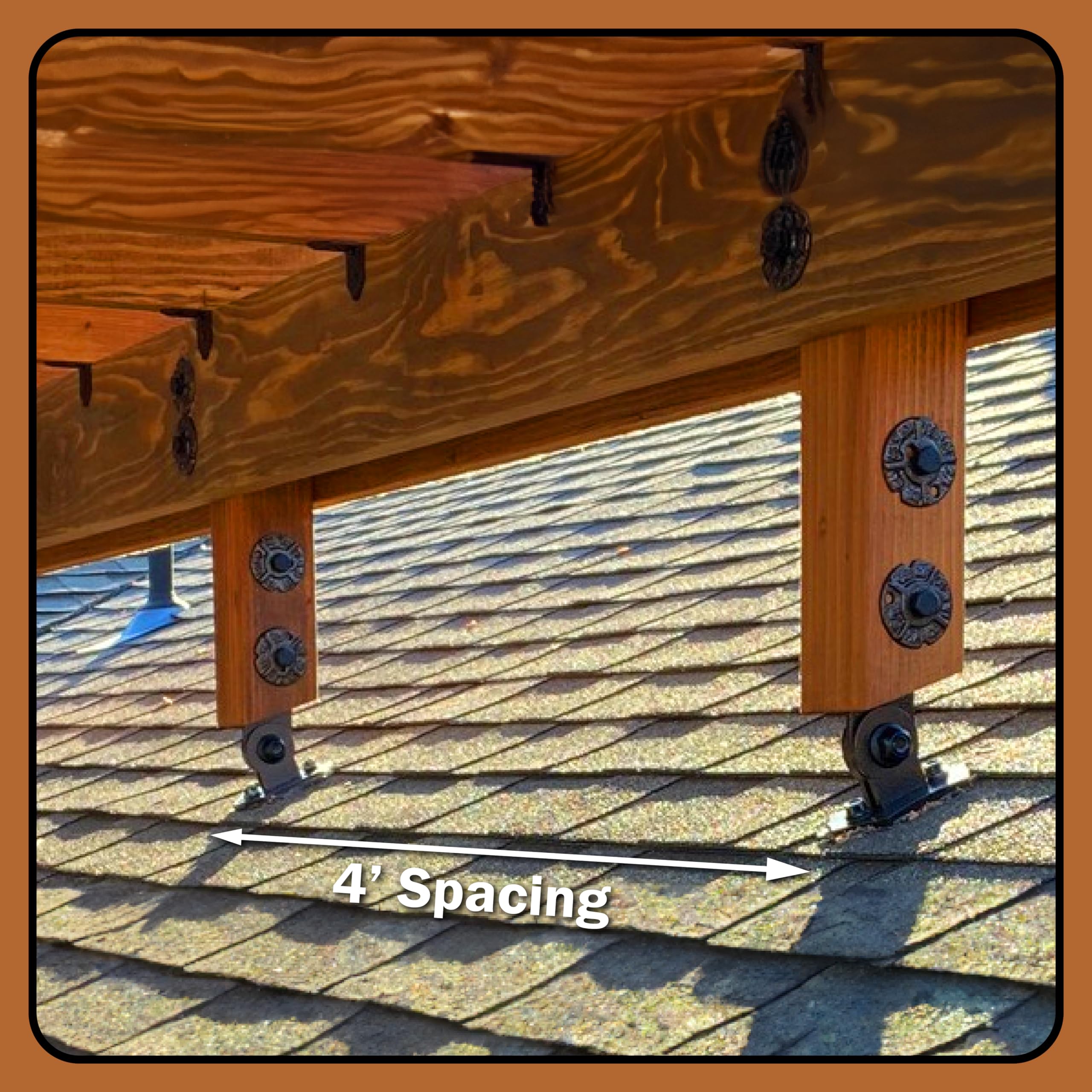 Patio Roof Riser LO-PRO Bracket - Engineered & Code Approved, Fits 4x ...