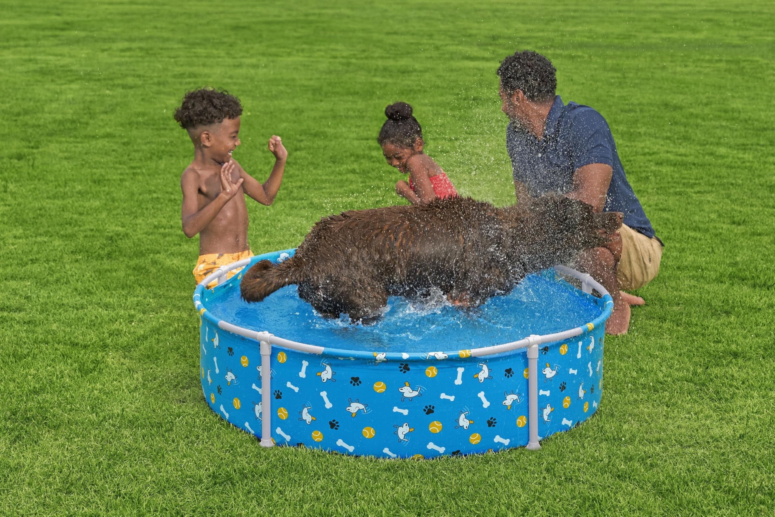 Bestway Piscine pour Animal Fetchin' Fun - 122 cm x 122 cm x 38 cm - Bleu