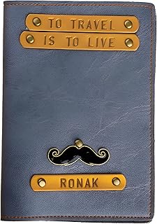 the junket Personalized Passport Holder for Men and Women (Grey) | Customized Travel Accessories Organizer | Vegan Leather Passport Cover | Unisex Handcrafted Gift-picture-19