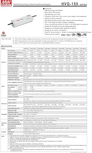 Miniatura 2 de hvg-15030A ACDC fuente de alimentación single-out 30V 5A 150W de 5pines