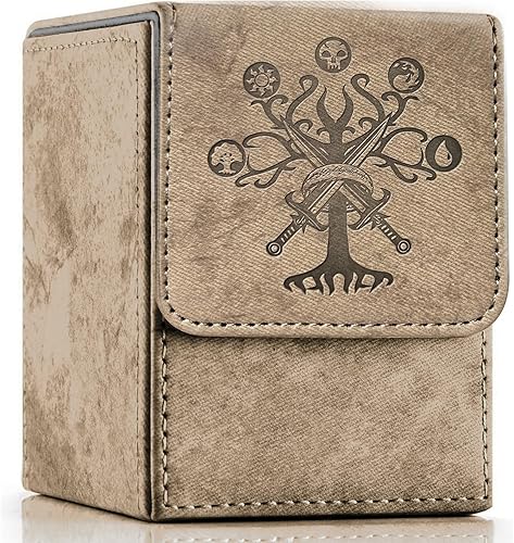 PROMAXIBINDER MTG - Caja de cartas Commander, se adapta a más de 100 tarjetas de una sola funda, almacenamiento para cunas TCGMTG, cuero sintético