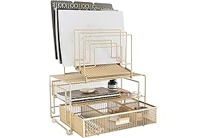Blu Monaco Gold Desk Organizer