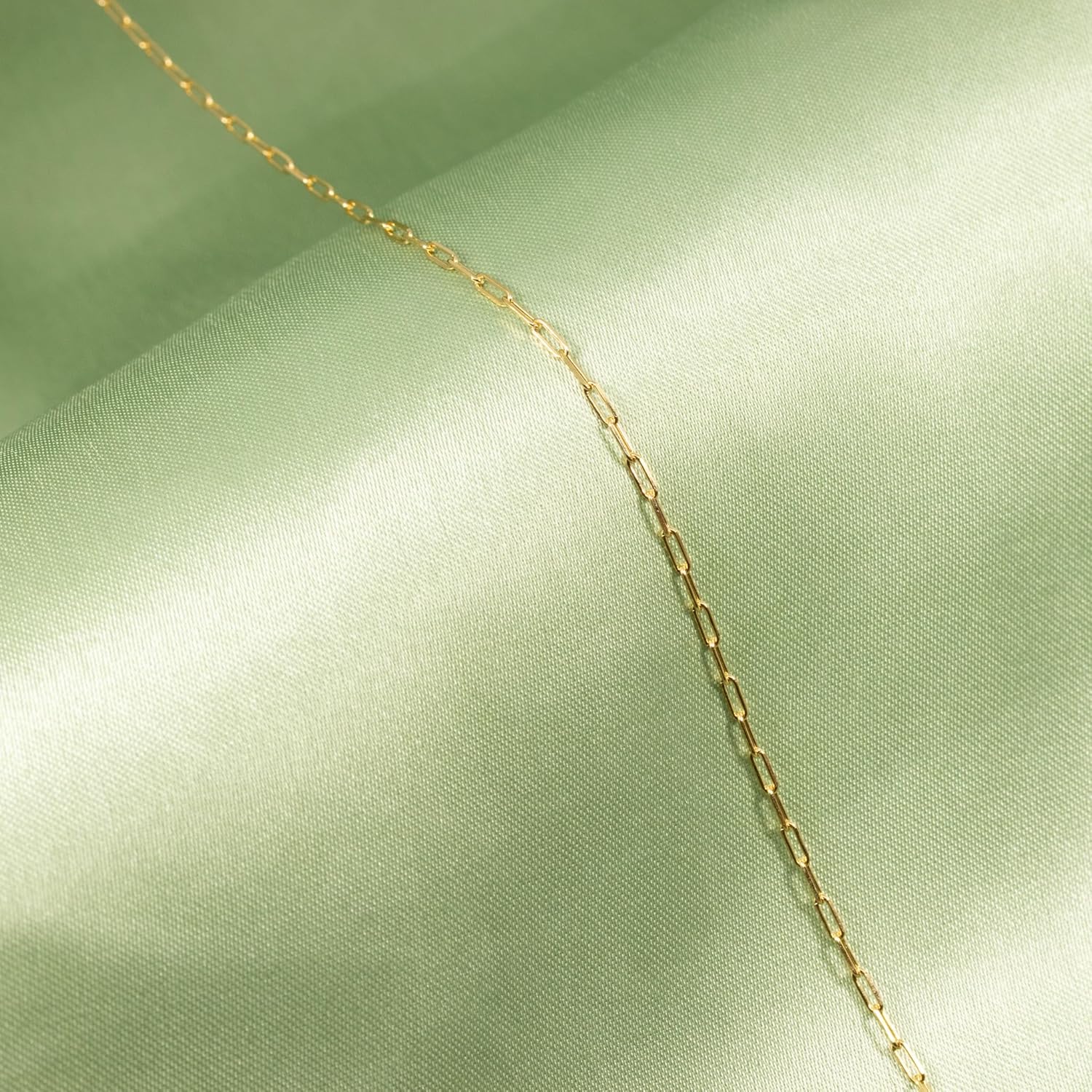 14K Gold Paperclip Chain Necklace for Women & Men (1mm-2mm Width, 14-24" Length) - Cadenas de Oro Puro de 14K - Image 5