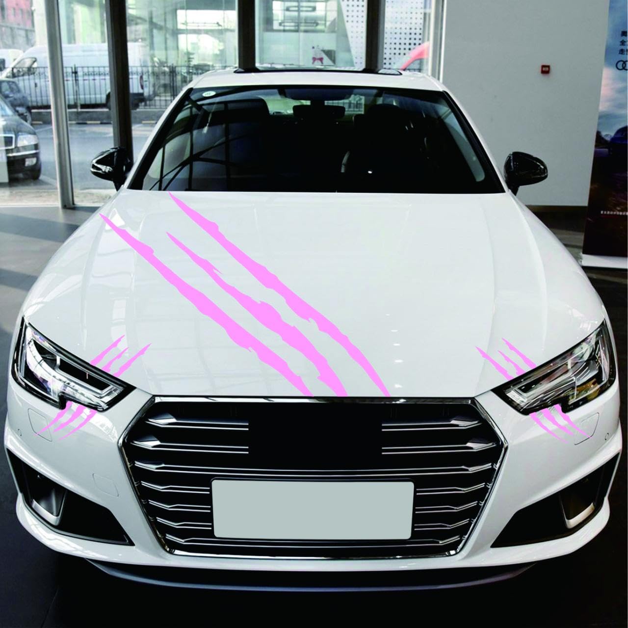 Claw Mark Car Decals, 3‑Pack Scratch Cover Stickers for Hood Headlight