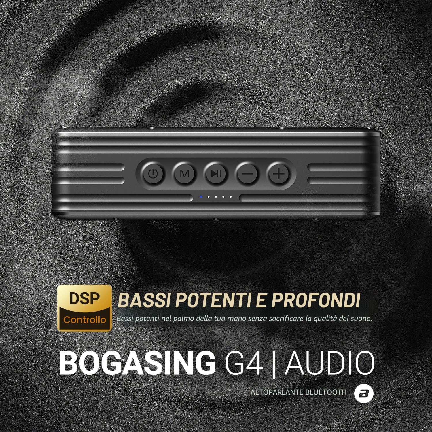 BOGASING G4 Cassa Bluetooth Potente, Altoparlante Bluetooth Portatile, Casse da 50W con bassi potenti, 24 Ore di Riproduzione, IPX7 Impermeabile, 3 EQ, Speaker Bluetooth 5.3, TF, AUX