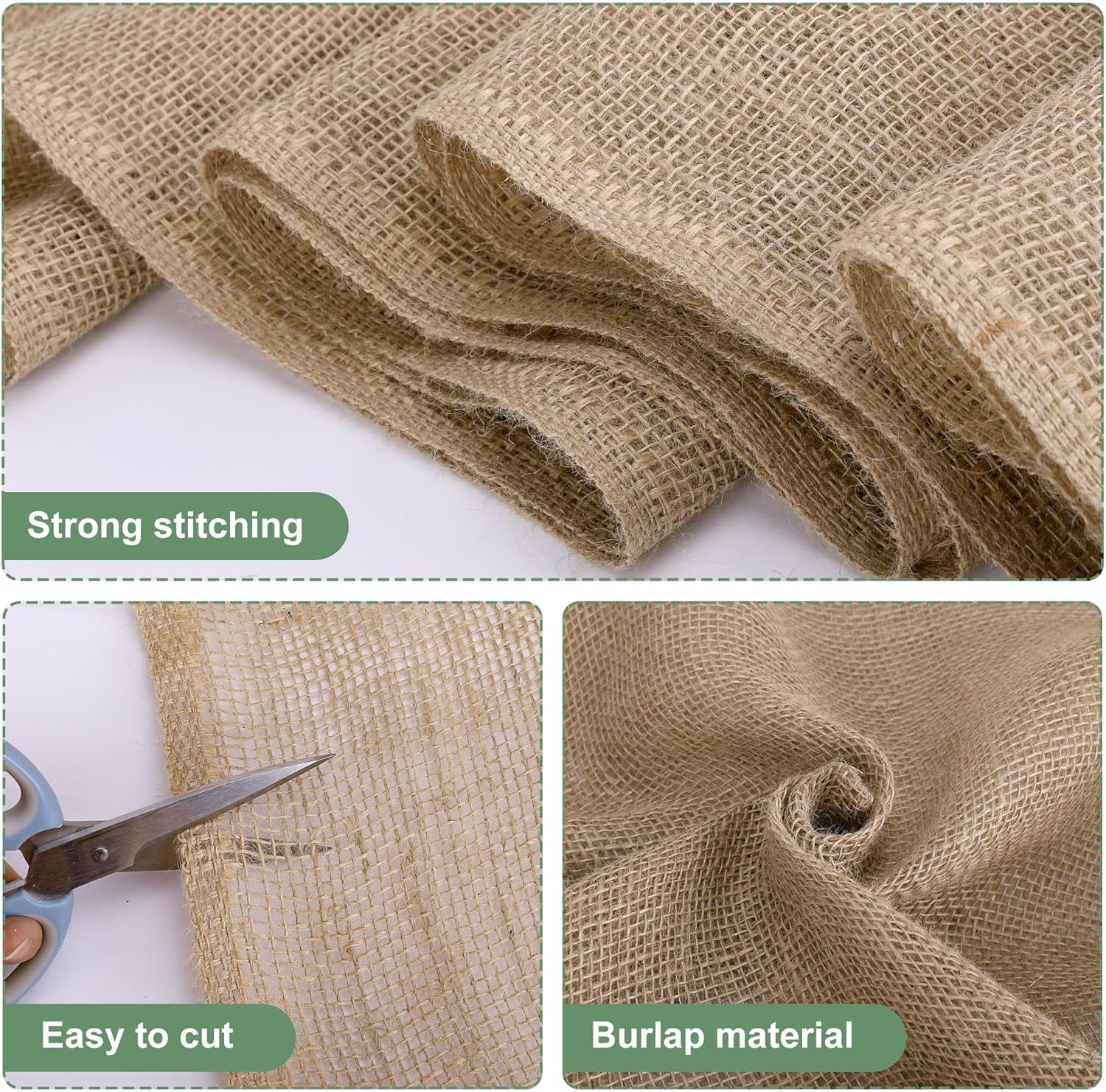 DECOHS Extra Large 50 Ft x 40 Inch Burlap Fabric Roll- Natural Burlap Tree Wrap Roll- Burlap Fabric Tree Trunk Protector for Winter Outdoor Trees Shrubs Plants Frost Protection