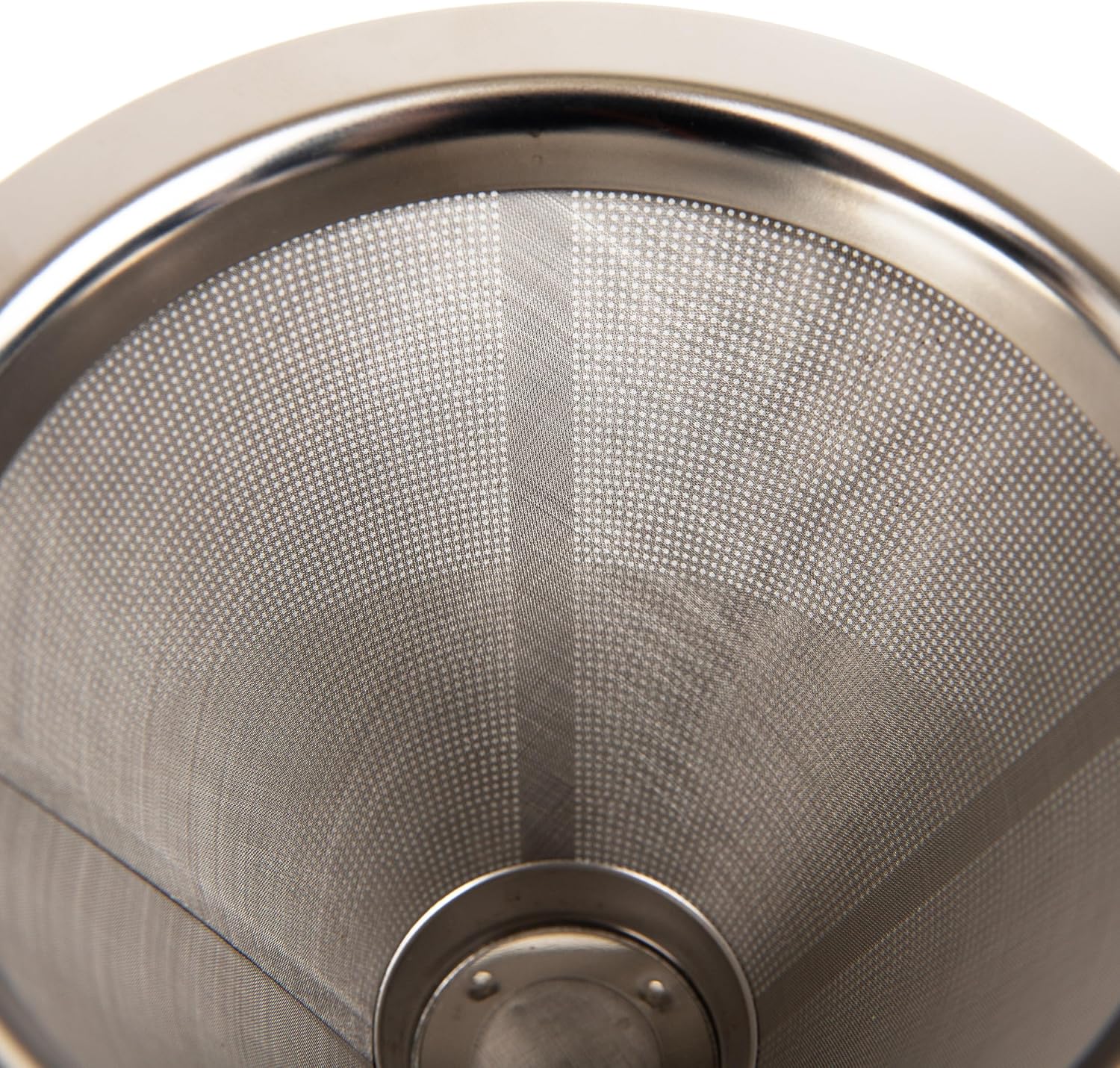 Pour Over Coffee Maker, Holds 3 oz of Ground Coffee, Steel, Silver