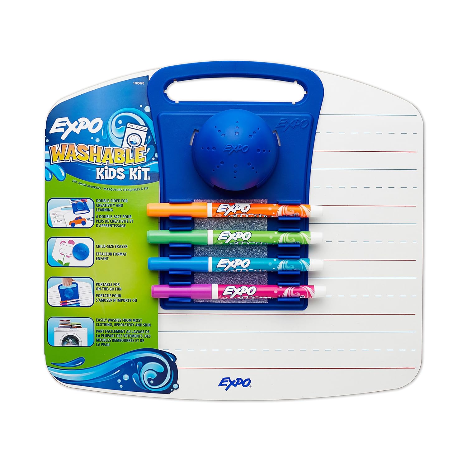 Expo Washable Dry Erase Kids Set, Fine Point, 6Piece with Board