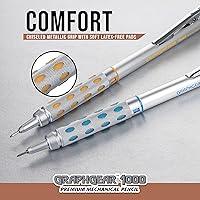 Vista 4 de Pentel GraphGear 1000 - Lápiz de dibujo automático (0.3mm), acentos negros, 1 unidad (PG1013G)