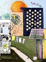 Vista 2 de Love Lives Here Original Mixed Media Painting on Flat Canvas