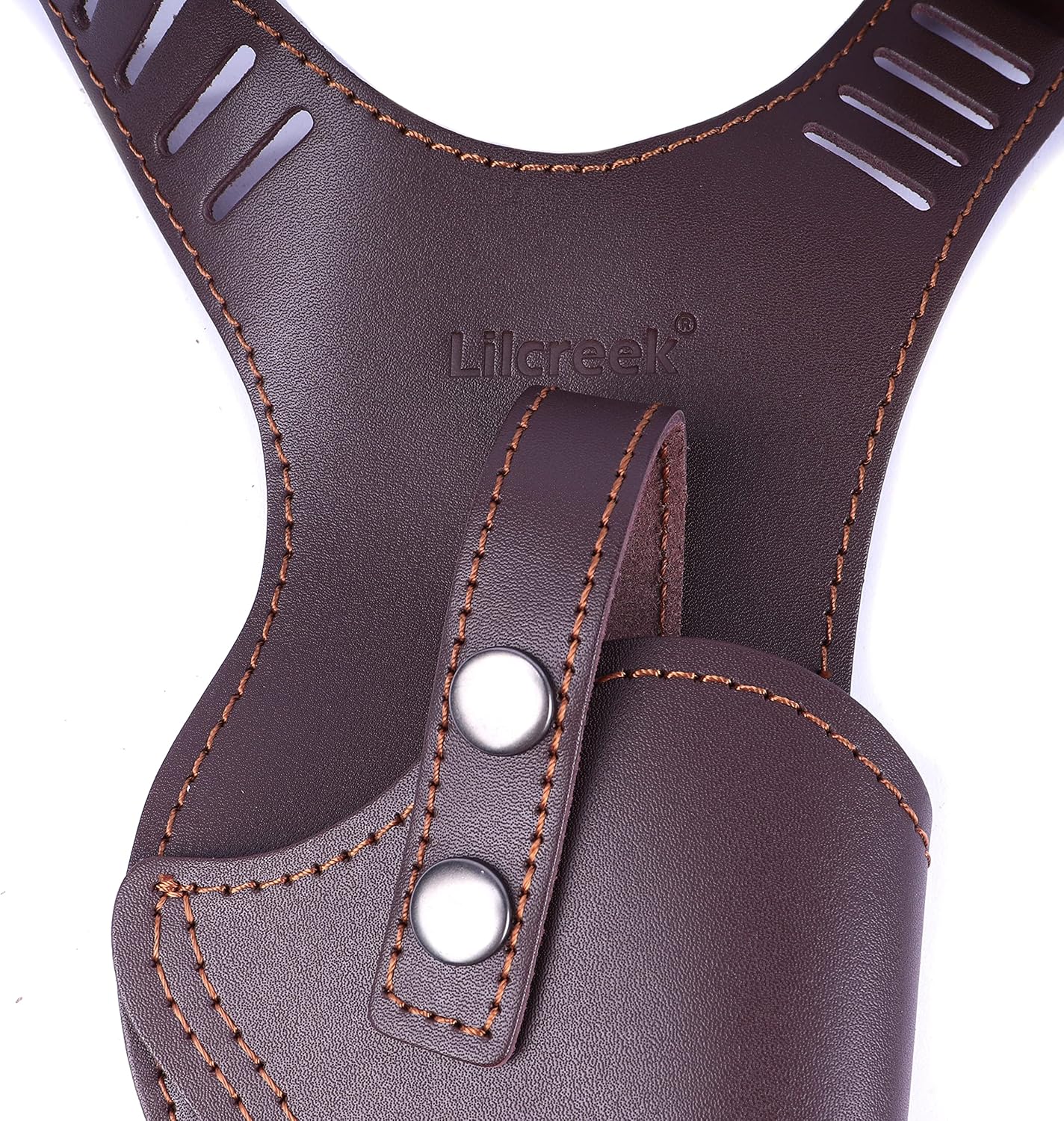 Lilcreek Vertical Leather Shoulder Holster, Chest Holster with Belt,Leather Gun Holster Harness… : Sports & Outdoors