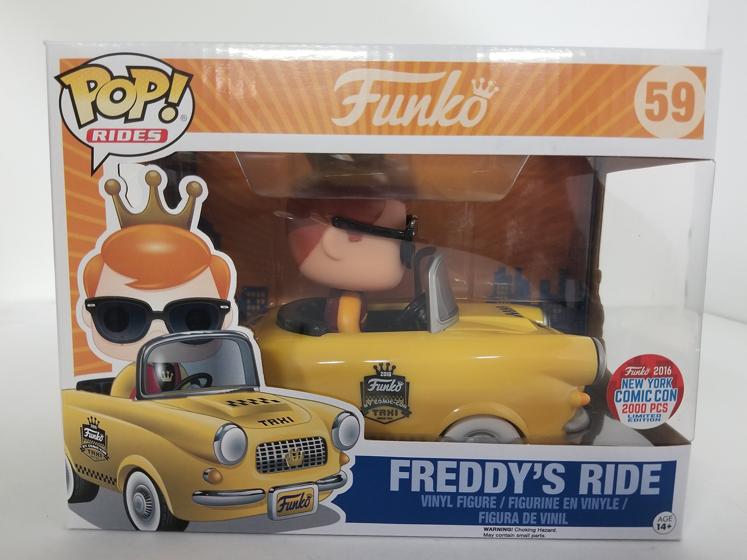 Amazon.com: Funko Pop! Rides #59 Freddy's Ride Taxi LE 2000 (2016 NYCC ...