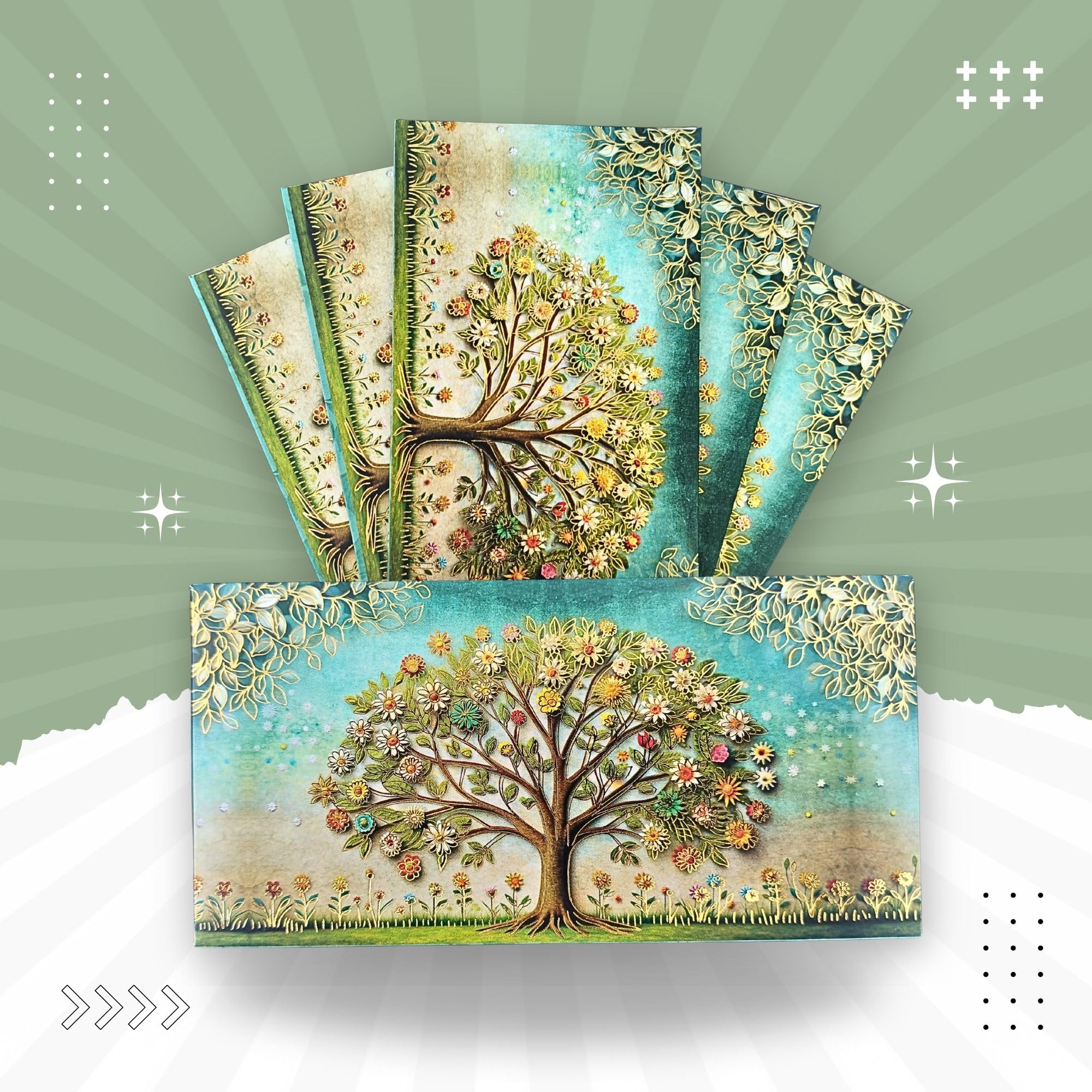 PAPER BEING 30 Pcs Floral Tree Designer Shagun envelopes for gifting money, Sagun Lifafa | Fancy Shagun envelope for Cash Money | For Gift, Wedding, Marriage & Functions 4