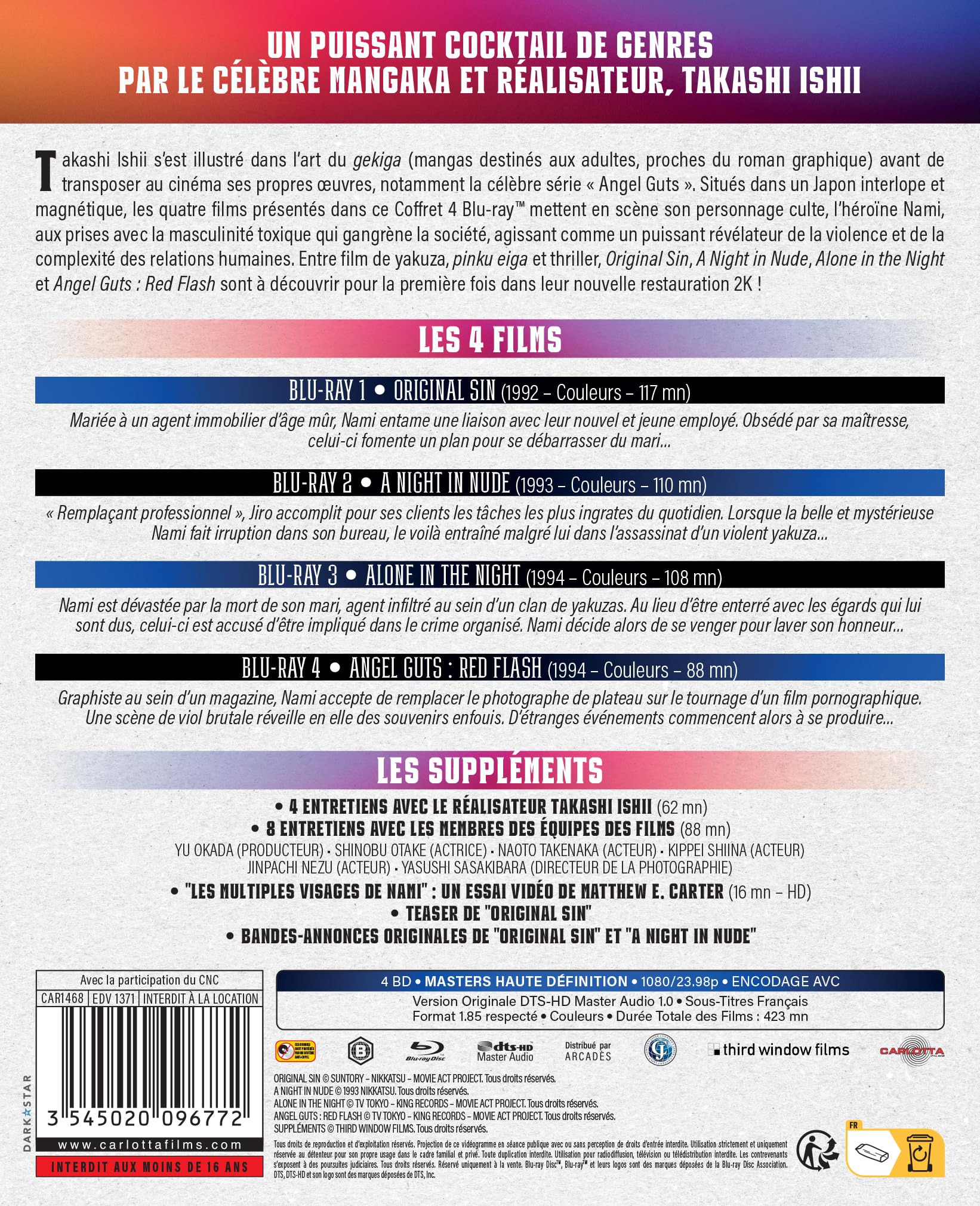 Coffret Takashi Ishii – 4 films – 4 Blu-ray