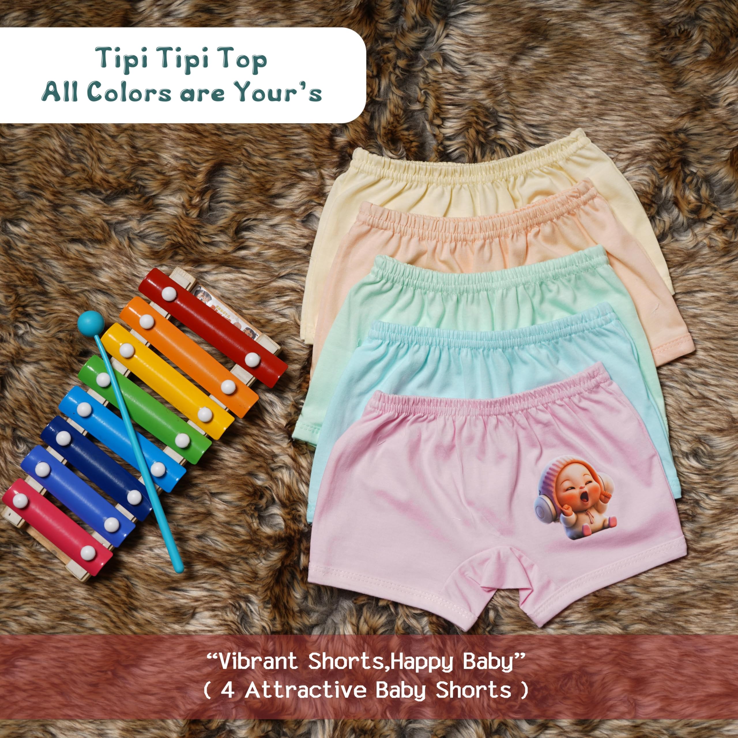 CUTE LANDINGS Unisex Baby Cotton Soft Breathable Regular Fit Panties| Underwear| Innerwear| Bloomer| Bottoms Combo (18-24 Months) Multicolour 4
