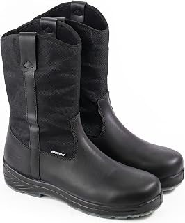 Thoro-Flex 10” Black Safety Toe Work Boots for Men and Women - Made from Full-Grain Leather with Composite Toe and Slip-, Oil-, and Puncture-Resistant Outsole