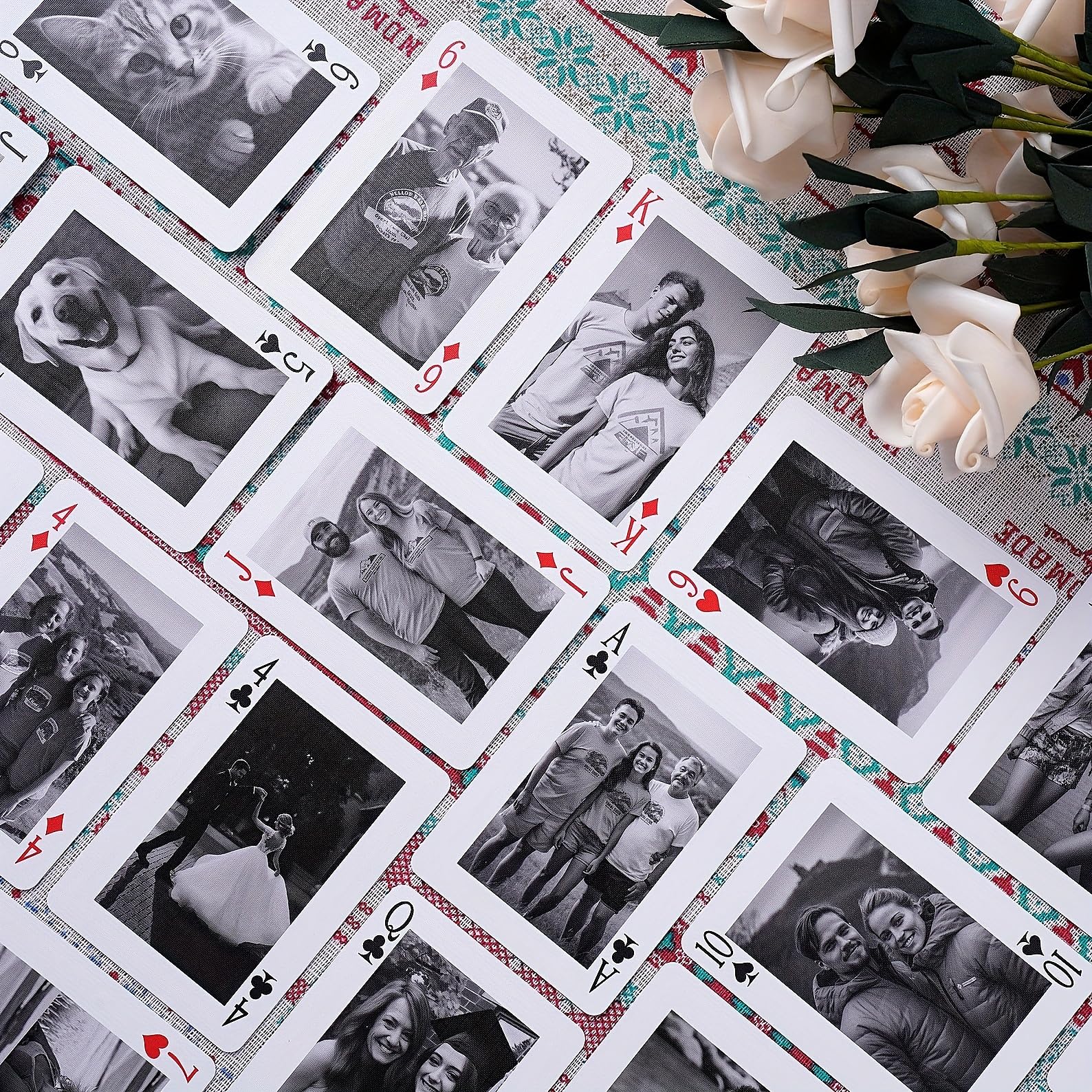 Personalized Photo Playing Cards - Custom 54 Card Deck for Couples, Wedding, Anniversary, or Memorial Gift | Customizable Memorial Playing Cards with Your Pictures