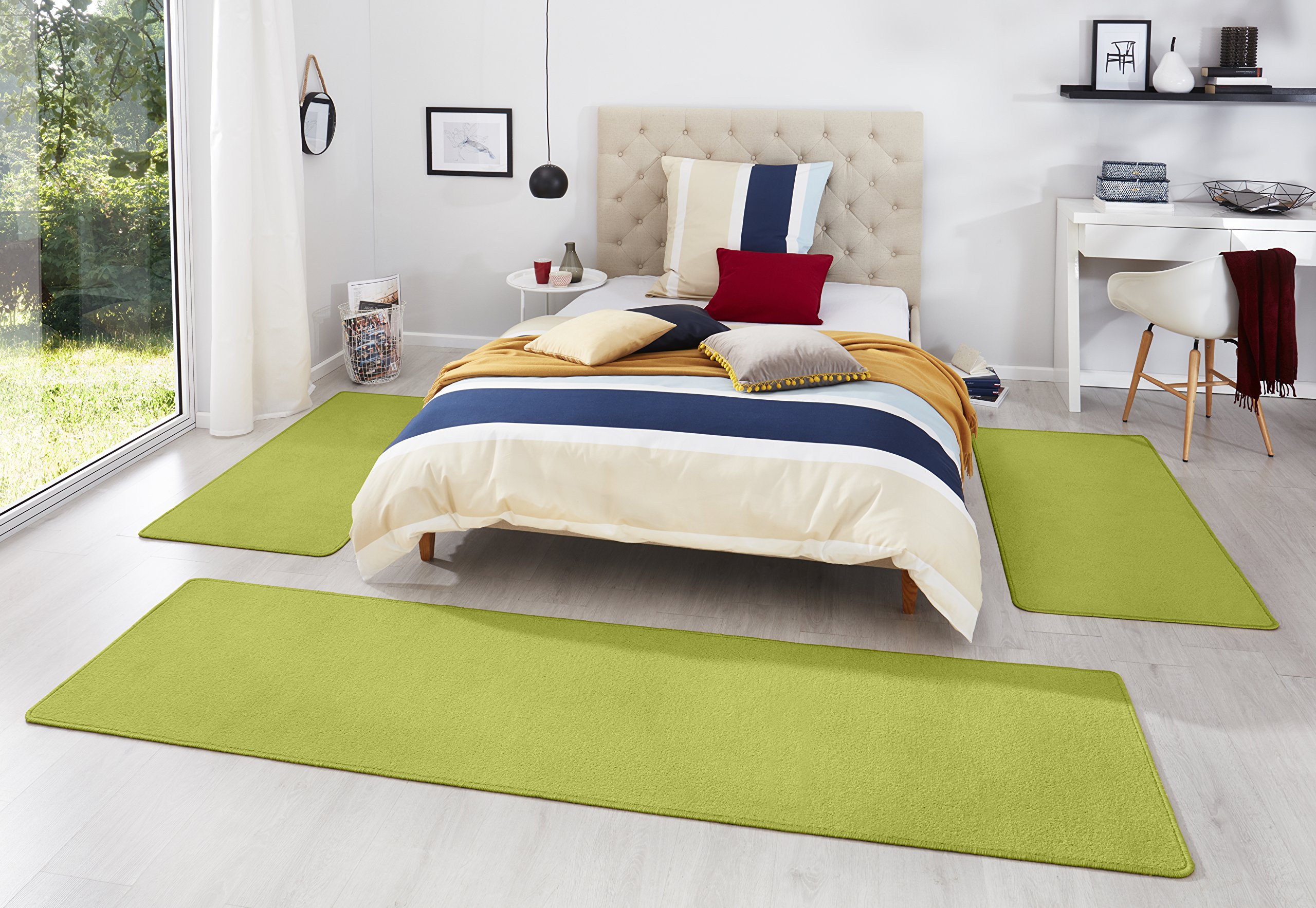 HANSE Home Fancy - Paracolpi per Lettino, 3 pz, in Polipropilene, 67 x 250 x 0,7 cm, Colore: Verde