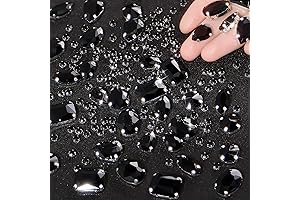 156 Pack Giant Black Claw Rhinestones Flatback Crystals DIY Craft Gems