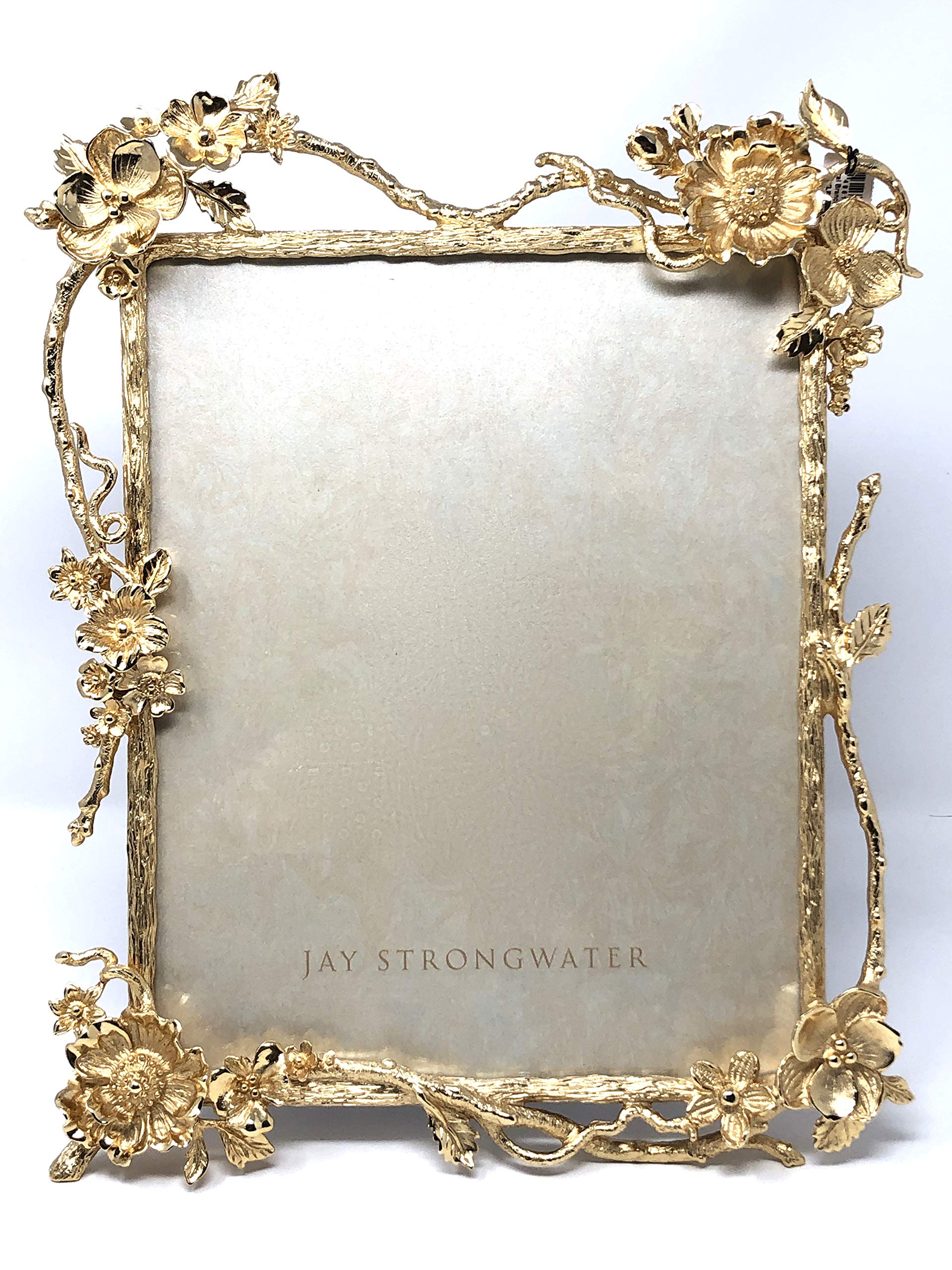 Jay Strongwater Dacia Floral Branch 8" x 10" Gold Picture Frame #SPF5860292