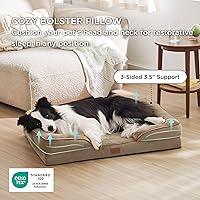 Vista 101 de Bedsure - Cama ortopédica extragrande para perros, sofá cama lavable para perros extragrandes, espuma de soporte con funda extraíble y lavable, negro
