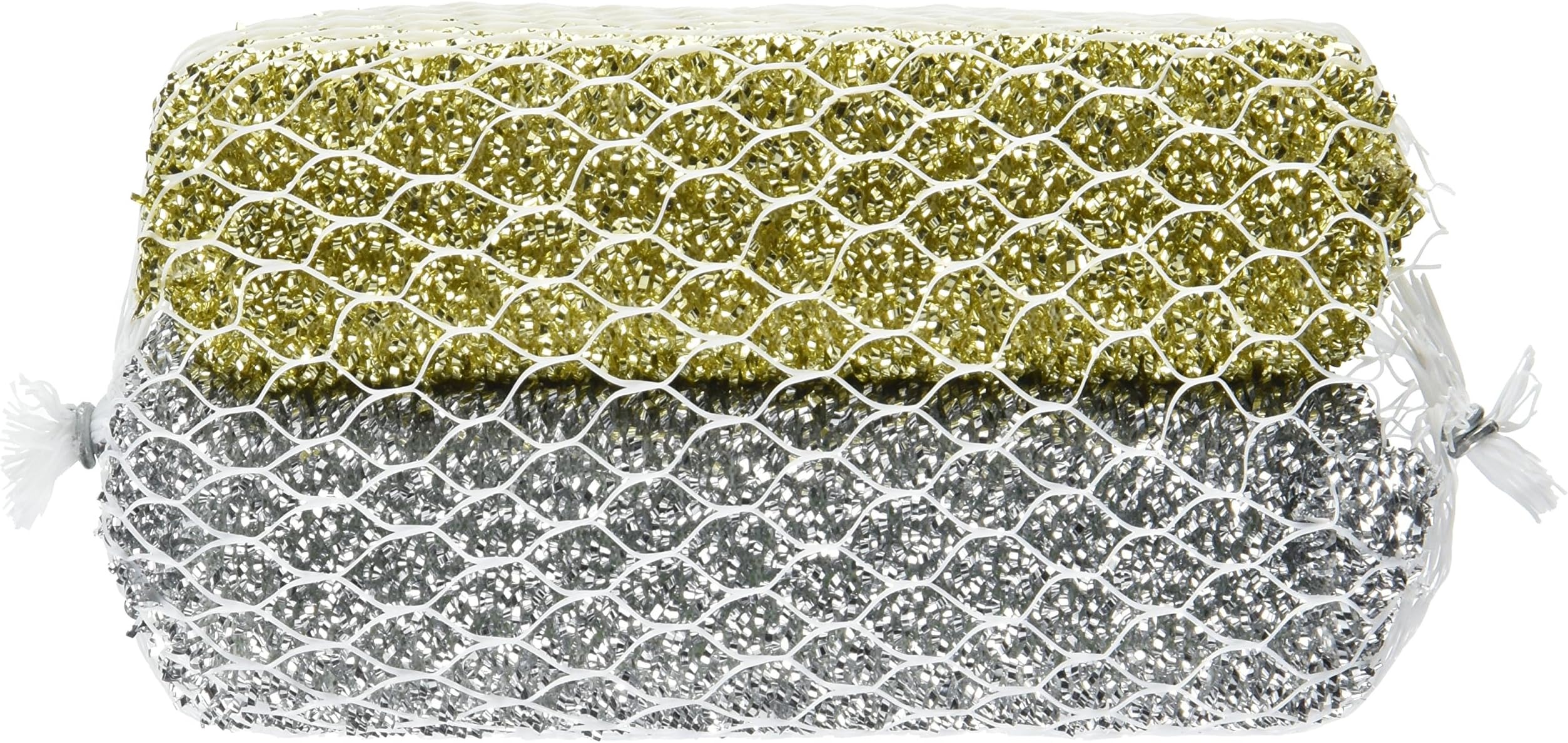 Deluxe Non-Scratch Multi-Surface Scrubber Set, Silver/Gold, 2-Pack