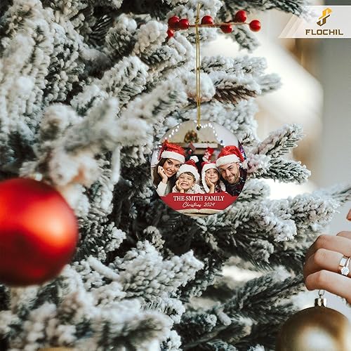 Miniatura 148 de FLOCHIL Adorno familiar personalizado para árbol de Navidad, adorno de Navidad familiar personalizado con foto de nombre, familia de 3, 4, 5 adornos