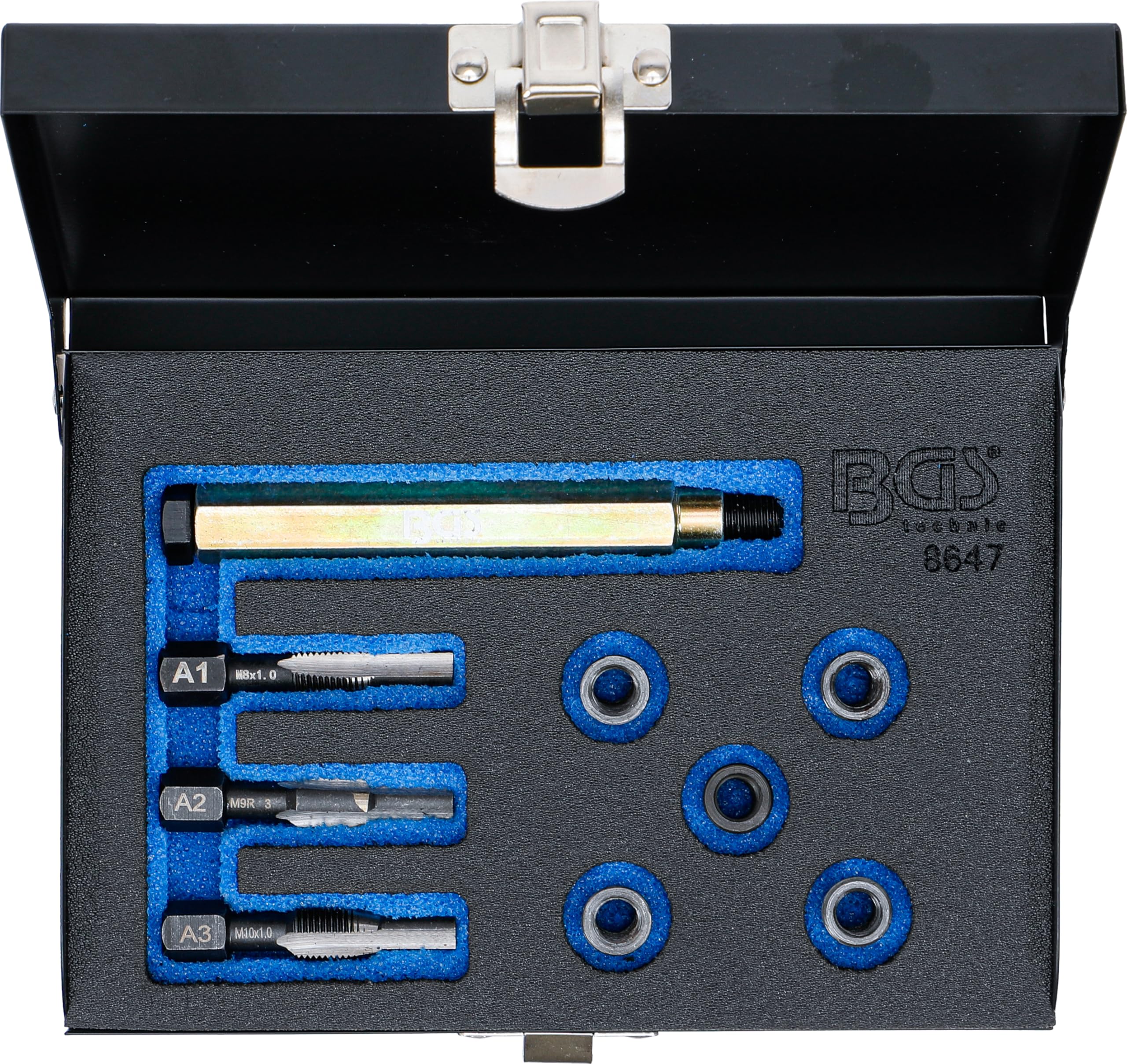 BGS 8647 | Kit di riparazione per filetti sedi candelette | M8 x 1,0