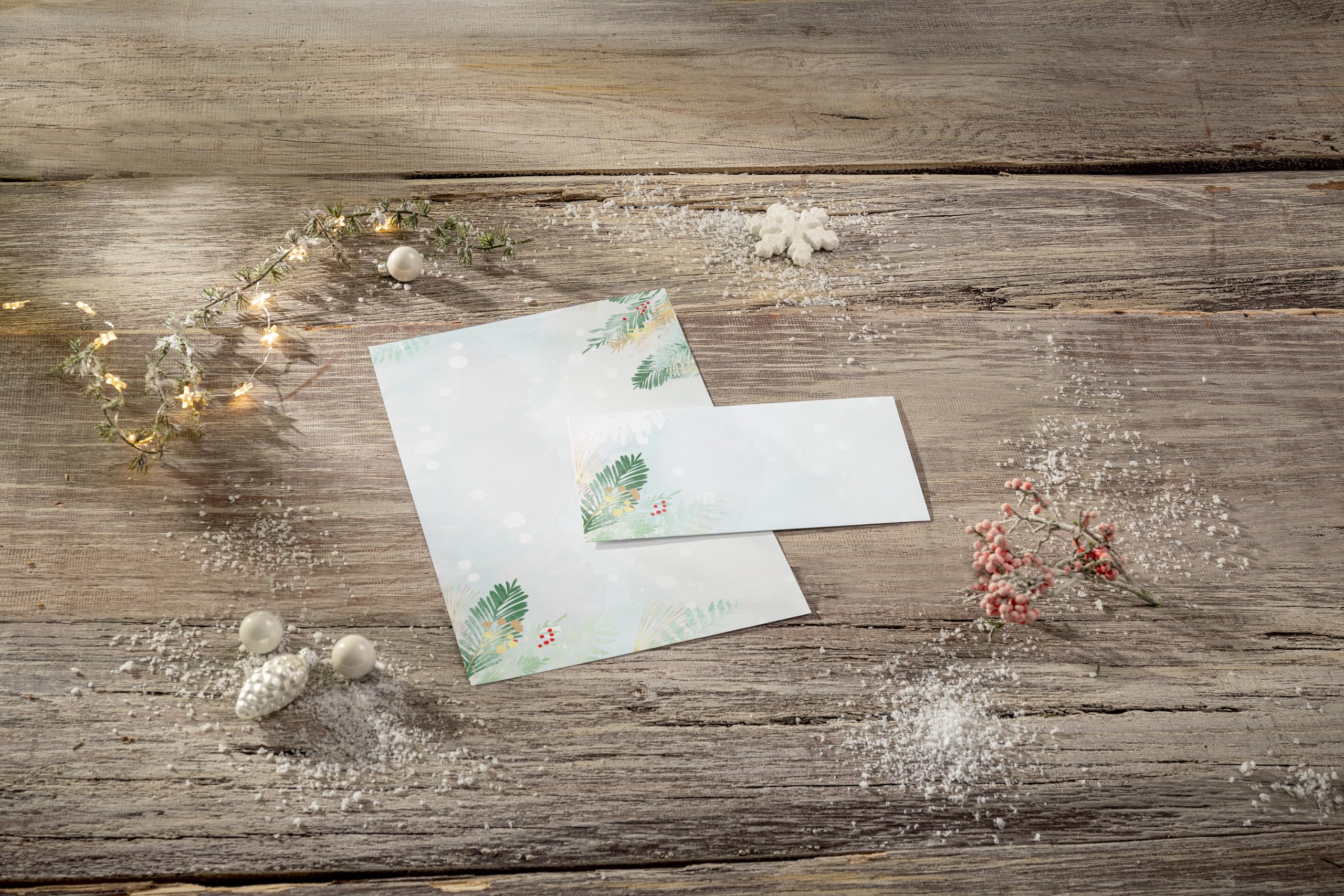 SIGEL DP481 Papier listowy Boże Narodzenie "Christmas Forest Watercolor", A4, 100 arkuszy, z papieru zrównoważonego