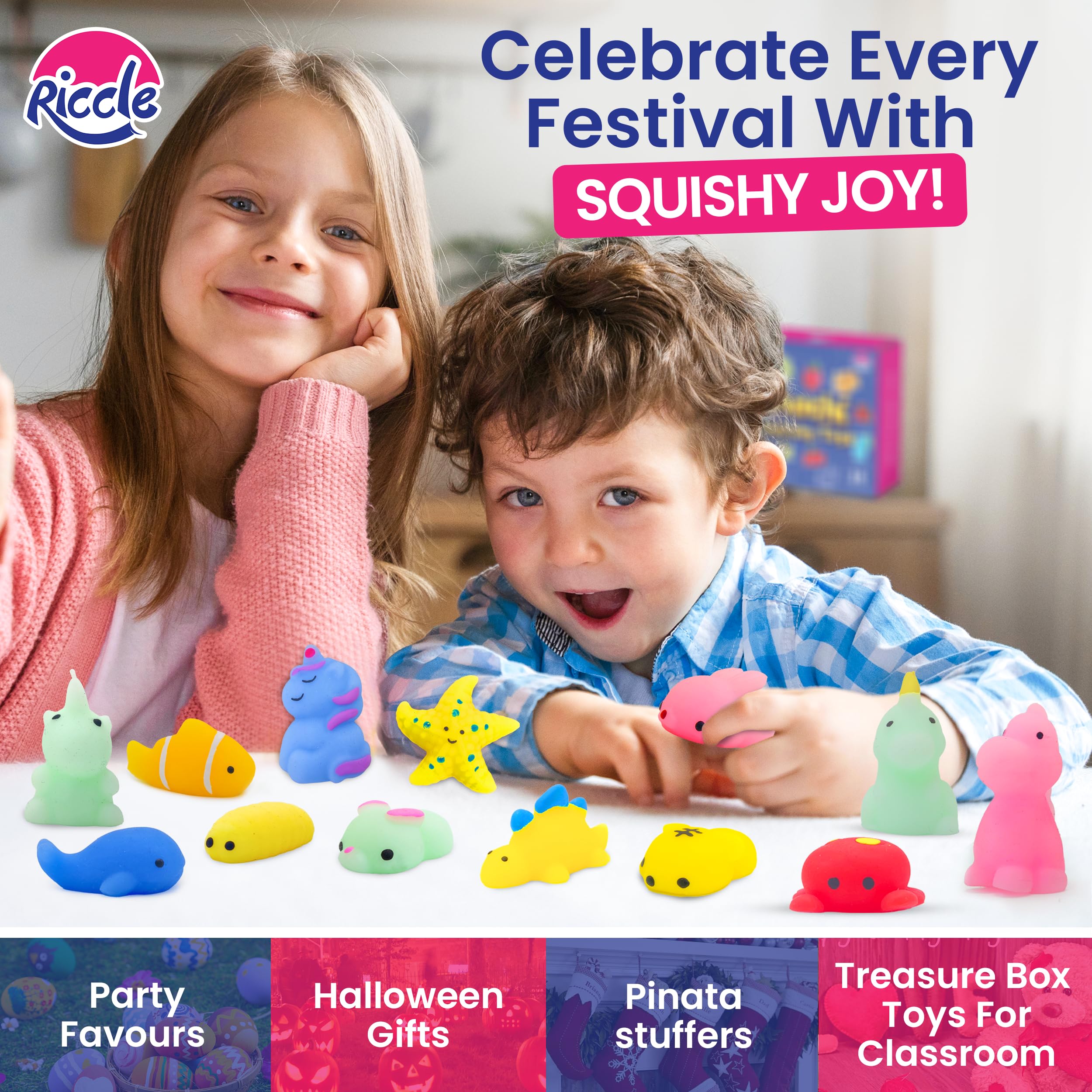 Electronic & Interactive Toys - 80 Pack Mochi Squishy Bulk Fidget Sensory Toy Party Favors For Kids For Sale In Johannesburg (ID:621010033