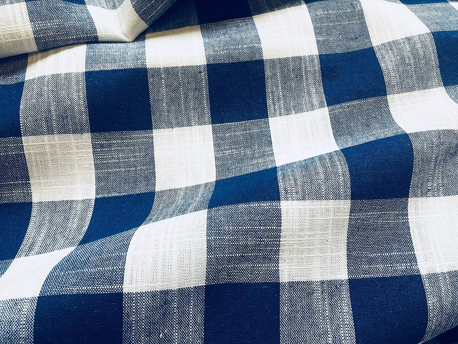 Gingham Linen Checked Linen Fabric Check Material Buffalo Plaid, Dressmaking, Curtains, Home Furnishing - Image 4