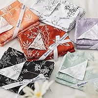 Vista 13 de Bedsure Juego de edredón de tamaño Queen, color lavanda, lindo, floral, regalo para mujer, 3 piezas, 1 suave edredón reversible con flores y 2