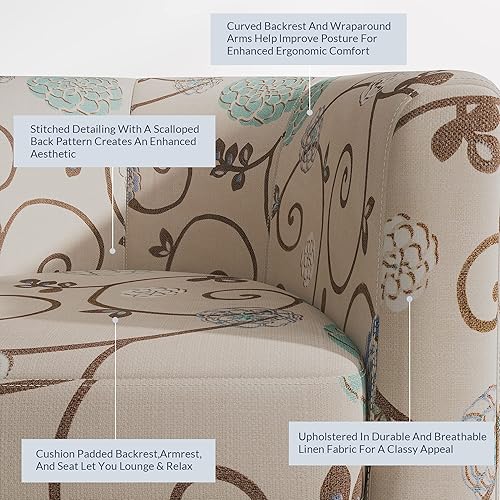 Miniatura 83 de BELLEZE - Sillón de piel sintética para sillones y sillas Blanco y marrón,Beige,Negro -,Negro y Beige,Azul Coral,Marrón,Caramelo,Estampado