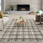 GarveeHome Rugs lavables à la machine 9x12 Salon Moderne Non Slip Agritourisme Grande surface Rug pour chambre Soft Rug Non Shedding Tapis résistant à la tache pour bureau de chambre de bébé