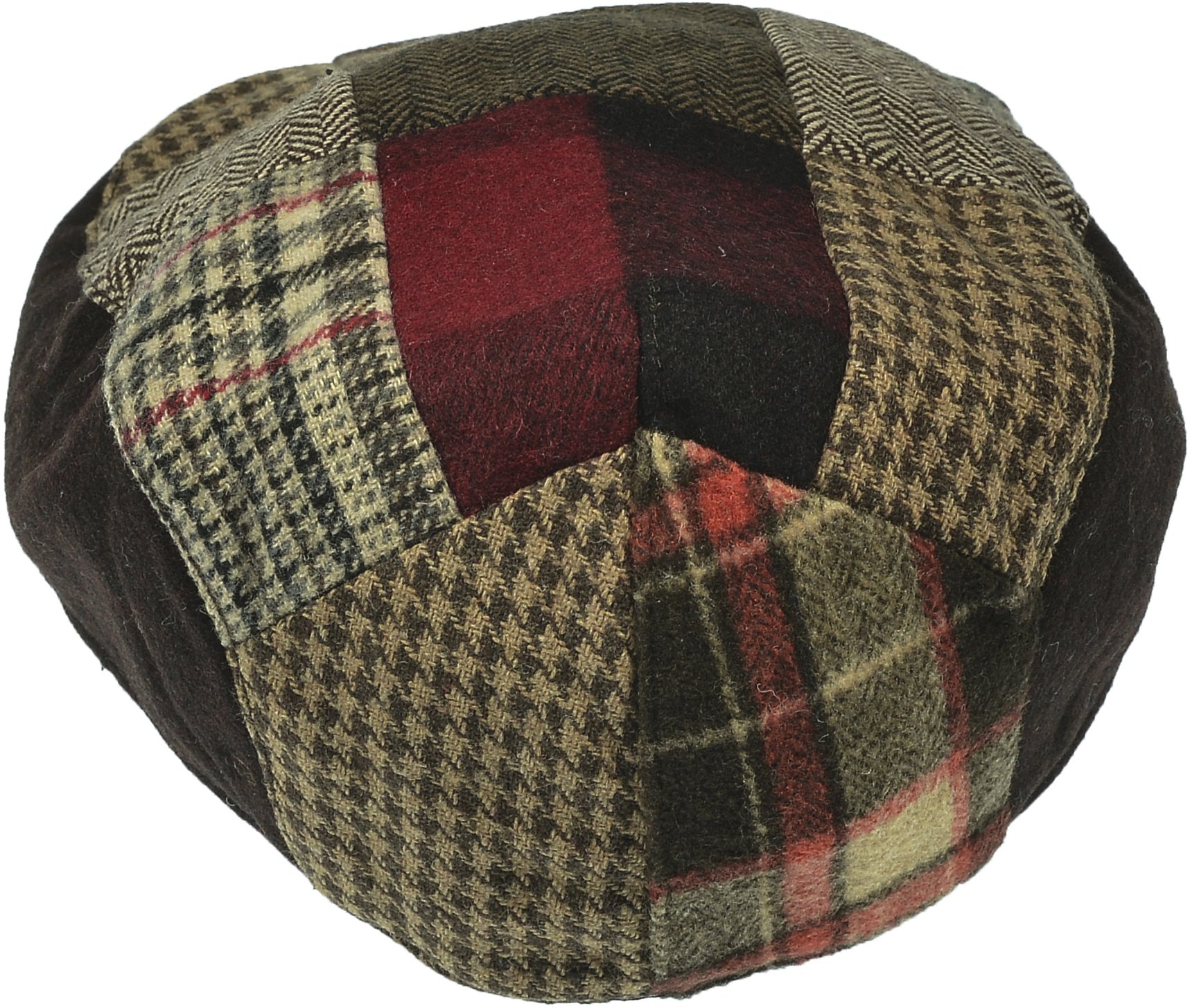 Hand By Hand™ Driving Cap Patch Plaid Newsboy Cabbie Wool Gatsby Flat Hat [Pattern 1](Large/X-Large)