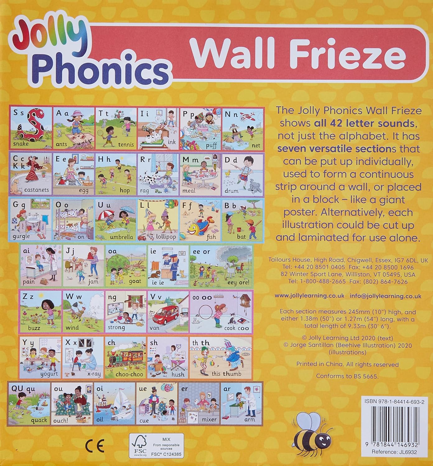 Amazon | Jolly Phonics Wall Frieze: in Precursive Letters | Wernham ...