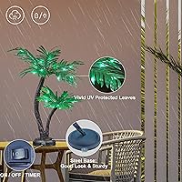 Vista 6 de Lightshare Palmera de 4 pies y 6 pies + bonsái de palmera de 24 pulgadas