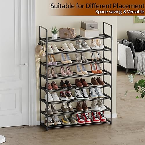 Miniatura 5 de Zapatero alto de 8 niveles para entrada, organizador de zapatos para armario, estante de zapatos, soporte para zapatos para entrada de puerta