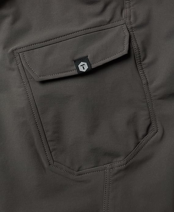 TRUEWERK Men's Work Pants - T2 WerkPant, Water Resistant, Windproof, Double-Woven Softshell, 4-Way Stretch, 9 Pockets
