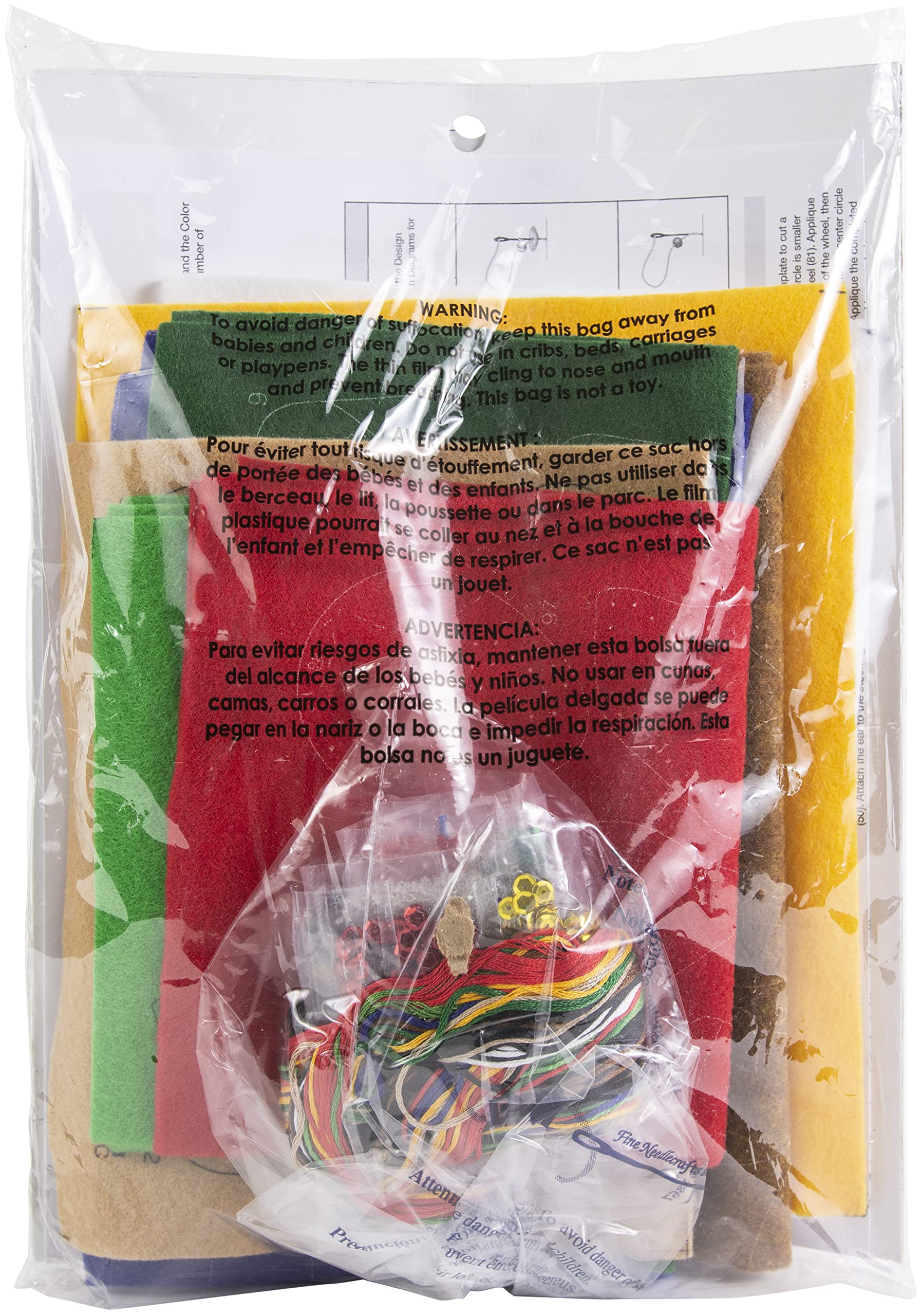 Bucilla 89231E Filz-Weihnachtsstrumpf-Set, 45,7 cm, Teddybär